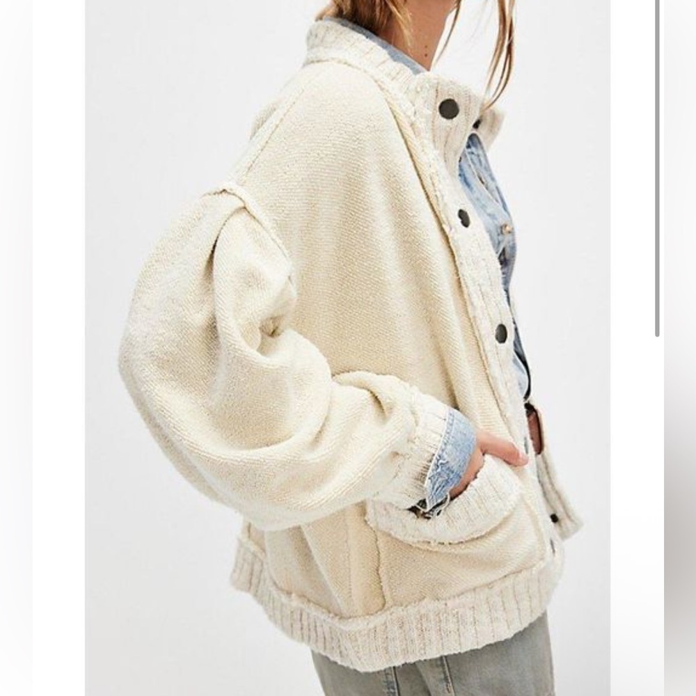 NEW We The Free Cream Cozy Cardigan - Cute in This Cardi in Tea - Picture 4 of 10